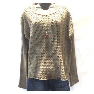 Tan Sweater w/ Pattern